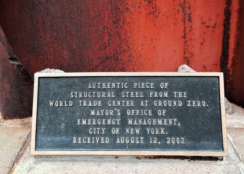 World Trade Center Structural Steel Artifact. Click for full size. World Trade Center Structural Steel Artifact image. Click for full size.