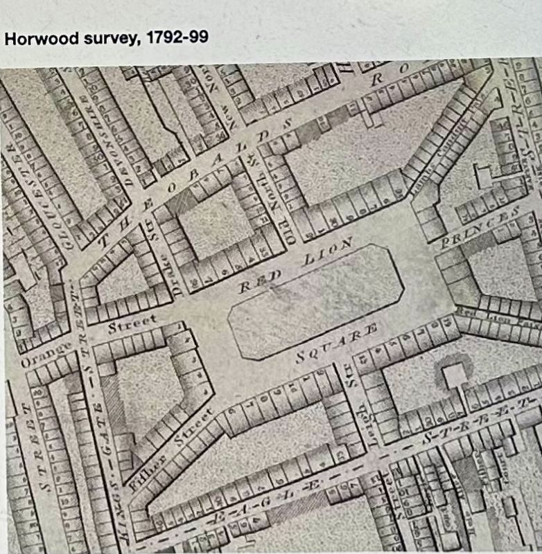 Marker illustration: showing the layout of Red Lion Square. Click for full size. Marker illustration: showing the layout of Red Lion Square image. Click for full size.