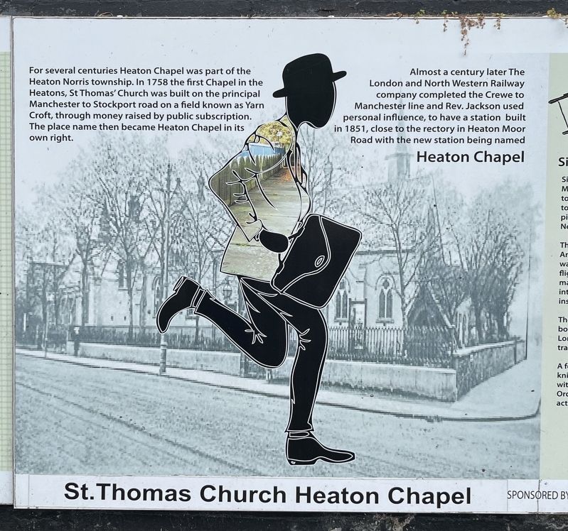 Heaton Chapel Marker. Click for full size. Heaton Chapel Marker image. Click for full size.