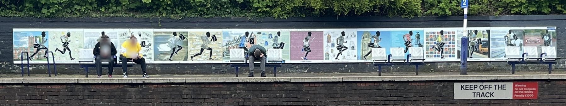 Train station platform mural. Click for full size. Train station platform mural image. Click for full size.