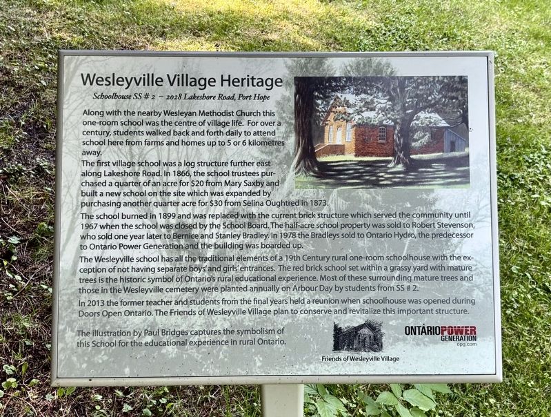 Wesleyville Village Heritage Marker. Click for full size. Wesleyville Village Heritage Marker image. Click for full size.