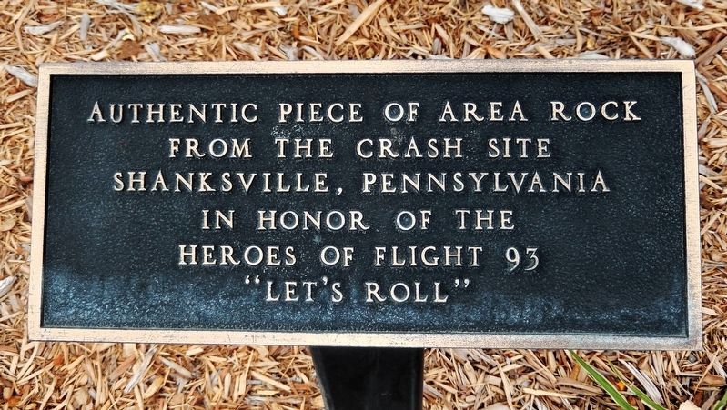 Shanksville, Pennsylvania Crash Site Rock Marker. Click for full size. Shanksville, Pennsylvania Crash Site Rock Marker image. Click for full size.