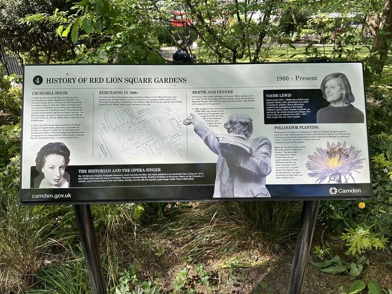 History of Red Lion Square Gardens 1960 - Present Marker. Click for full size. History of Red Lion Square Gardens 1960 - Present Marker image. Click for full size.