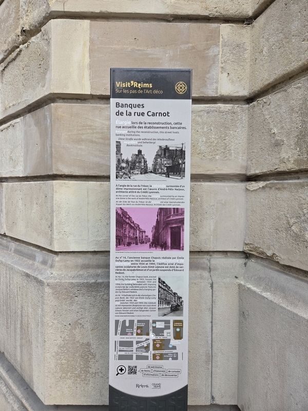 Banques de la rue Carnot / Banks on Rue Carnot Marker. Click for full size. Banques de la rue Carnot / Banks on Rue Carnot Marker image. Click for full size.