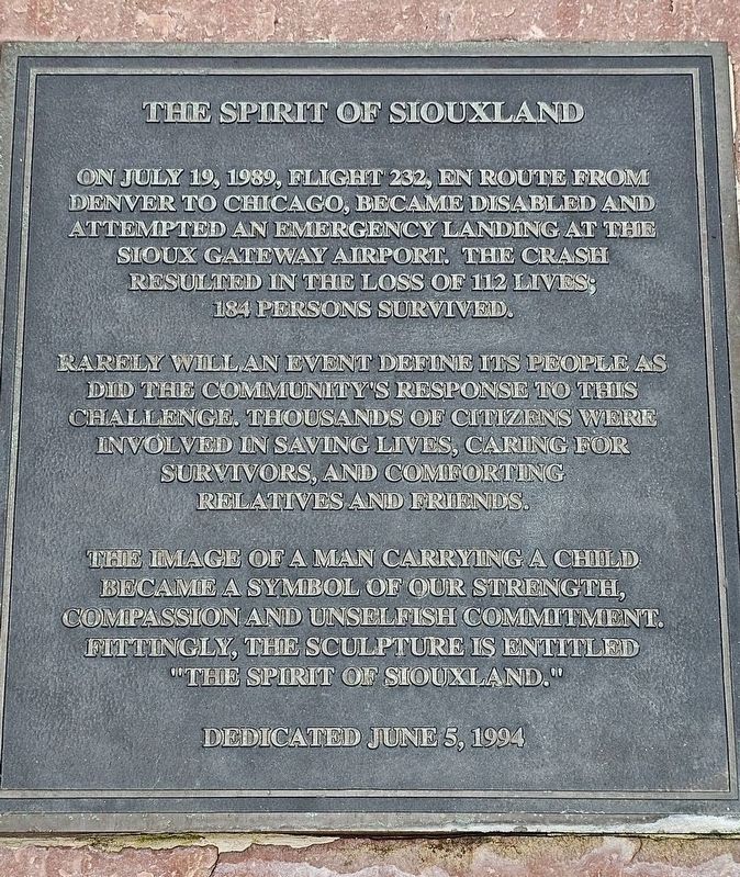 The Spirit of Siouxland Marker. Click for full size. The Spirit of Siouxland Marker image. Click for full size.