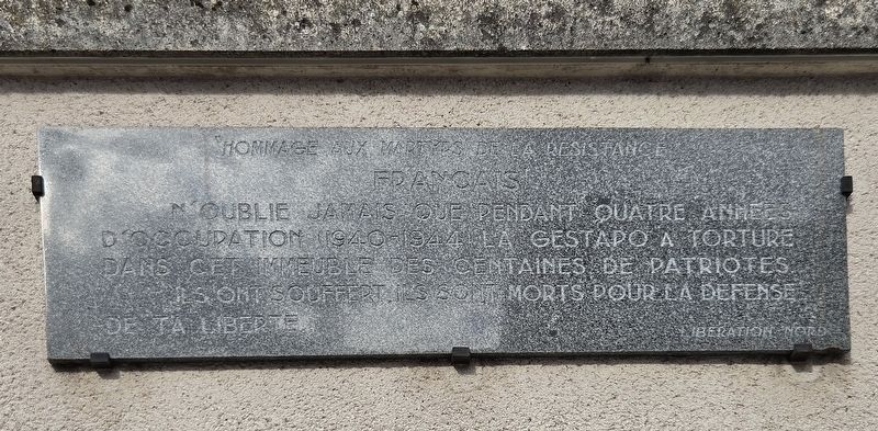 Hommage aux martyrs de la Résistance française / Tribute to the Martyrs of the French Resistance Mar. Click for full size. Hommage aux martyrs de la Résistance française / Tribute to the Martyrs of the French Resistance Mar image. Click for full size.
