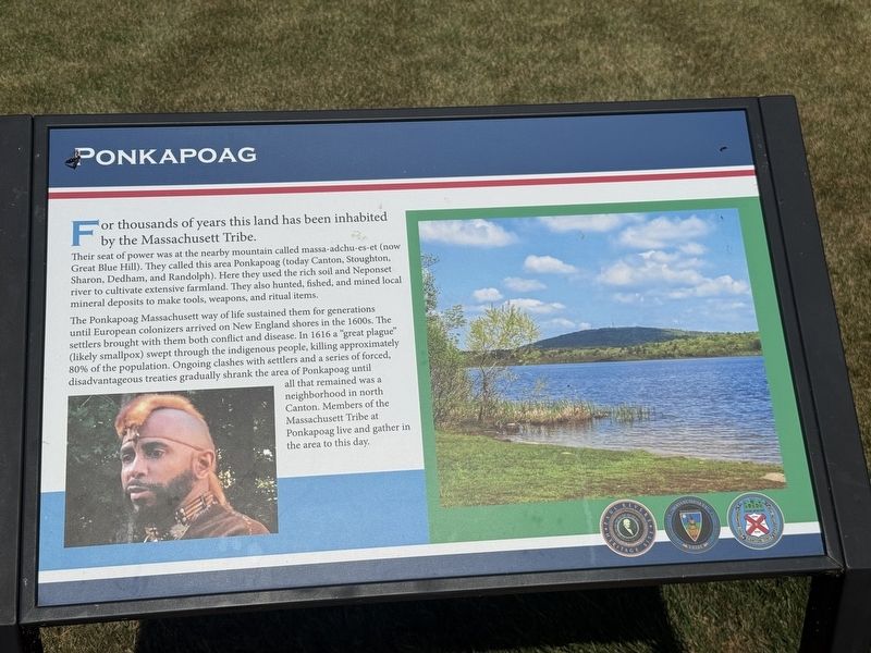 Ponkapoag Marker. Click for full size. Ponkapoag Marker image. Click for full size.