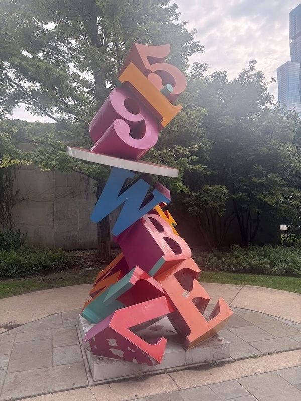 WBEZ sculpture. Click for full size. WBEZ sculpture image. Click for full size.