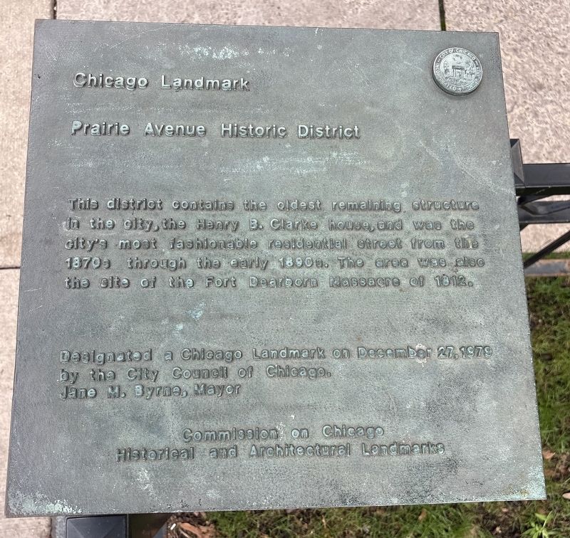 Prairie Avenue Historic District Marker. Click for full size. Prairie Avenue Historic District Marker image. Click for full size.