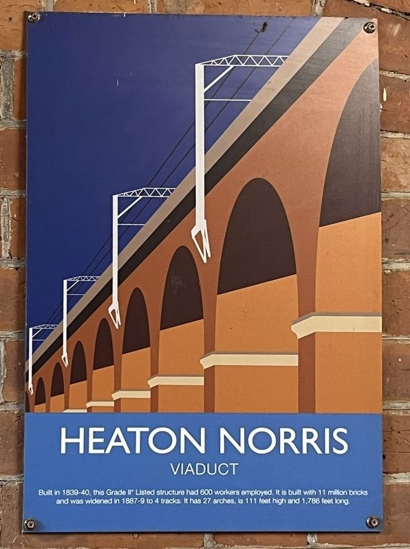 Heaton Norris, Viaduct Marker. Click for full size. Heaton Norris, Viaduct Marker image. Click for full size.