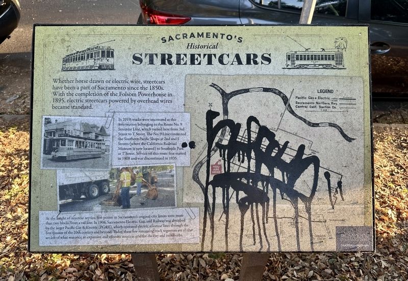 Sacramento’s Historical Streetcars Marker. Click for full size. Sacramento’s Historical Streetcars Marker image. Click for full size.