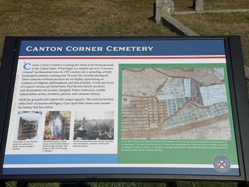 Canton Corner Cemetery Marker. Click for full size. Canton Corner Cemetery Marker image. Click for full size.