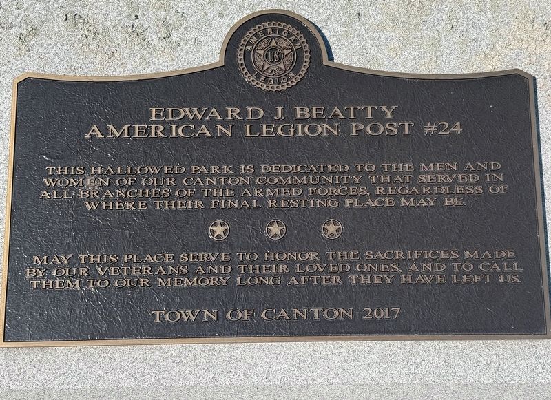Edward J. Beatty American Legion Post Marker. Click for full size. Edward J. Beatty American Legion Post Marker image. Click for full size.