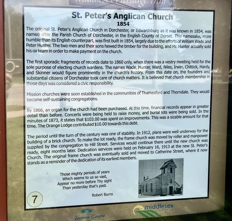 St. Peter�s Anglican Church Marker image. Click for full size.