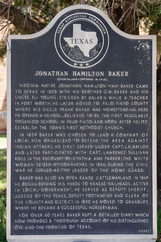 Jonathan Hamilton Baker Marker. Click for full size. Jonathan Hamilton Baker Marker image. Click for full size.