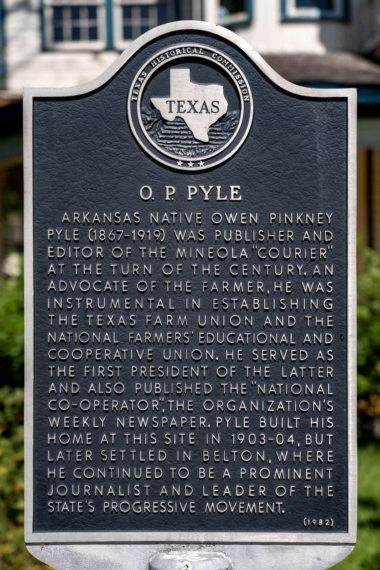 O. P. Pyle Marker. Click for full size. O. P. Pyle Marker image. Click for full size.
