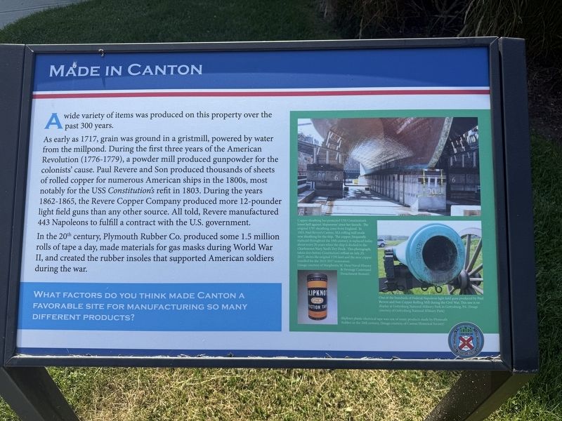 Made in Canton Marker. Click for full size. Made in Canton Marker image. Click for full size.