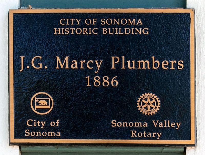 J.G. Marcy Plumbers Marker image. Click for full size.