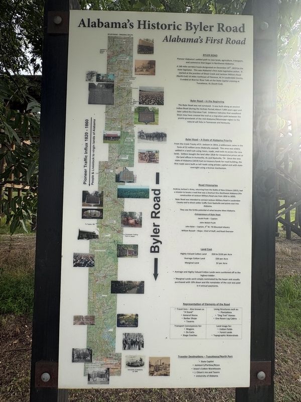 Alabama's Historic Byler Road Marker image. Click for full size.
