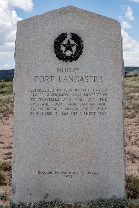 Ruins of Fort Lancaster Marker image. Click for full size.