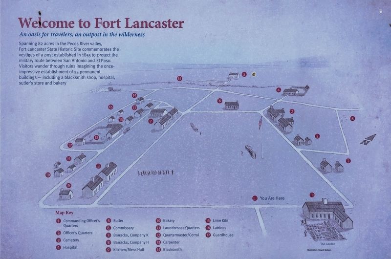 Welcome to Fort Lancaster Marker image. Click for full size.