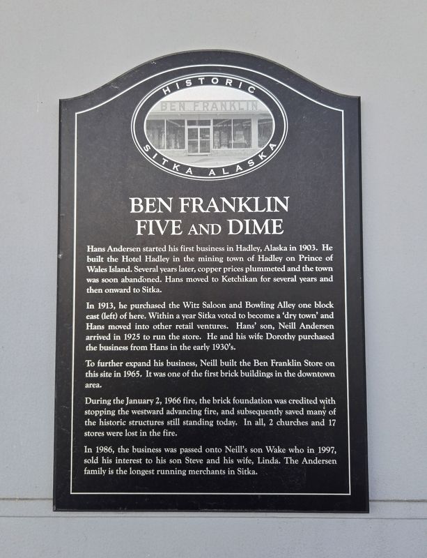 Ben Franklin Five and Dime Marker. Click for full size. Ben Franklin Five and Dime Marker image. Click for full size.
