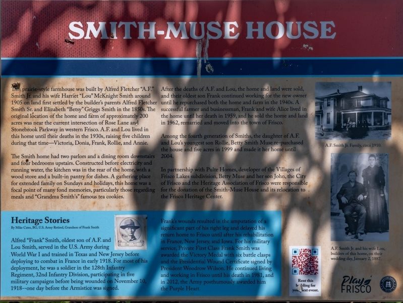 Smith-Muse House Marker. Click for full size. Smith-Muse House Marker image. Click for full size.