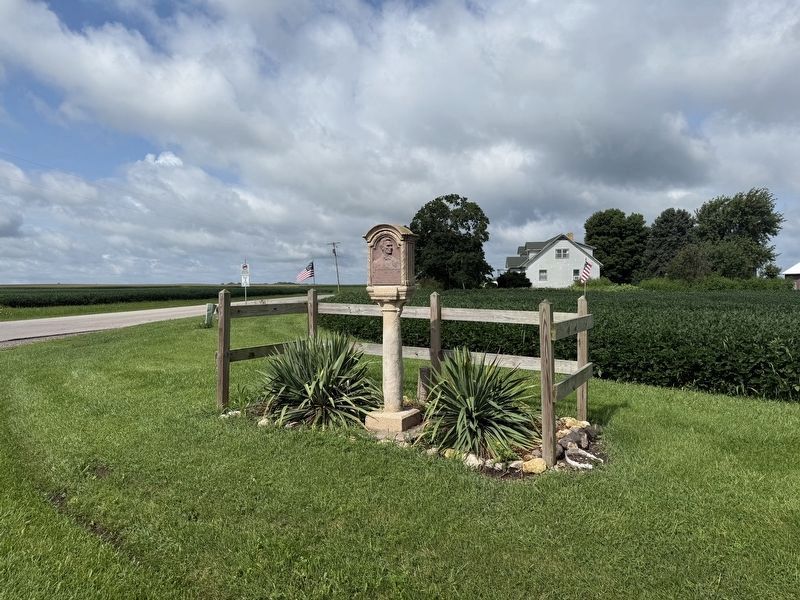 Abraham Lincoln - Eighth Judicial District Marker Landscaping image. Click for full size.