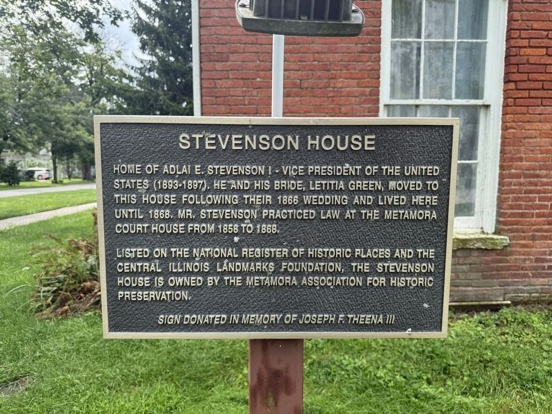 Stevenson House Marker. Click for full size. Stevenson House Marker image. Click for full size.