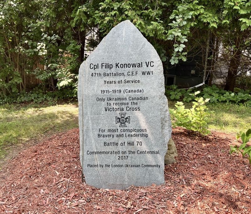 Cpl Filip Konowal VC Marker image. Click for full size.