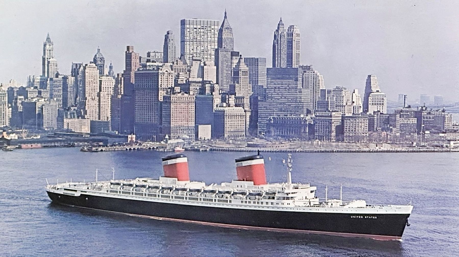 S.S. United States. Click for full size. S.S. United States image. Click for full size.