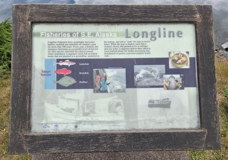 Fisheries of S.E. Alaska Marker. Click for full size. Fisheries of S.E. Alaska Marker image. Click for full size.