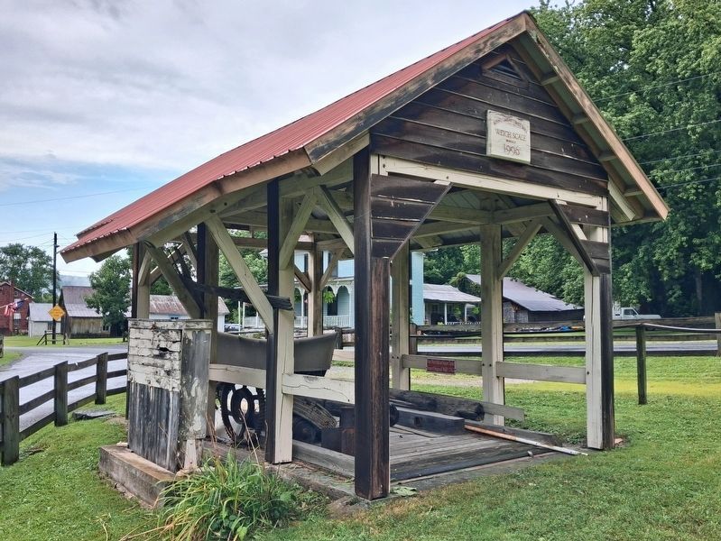 Burnt Cabins Grist Mill Weigh Scale (rebuilt 1996). Click for full size. Burnt Cabins Grist Mill Weigh Scale (rebuilt 1996) image. Click for full size.