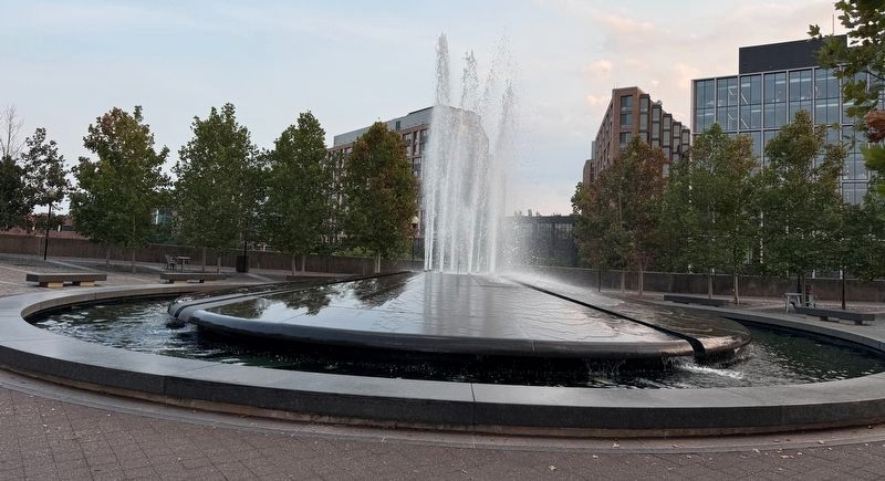 The fountain in the center of Benjamin Banneker Park. Click for full size. The fountain in the center of Benjamin Banneker Park image. Click for full size.