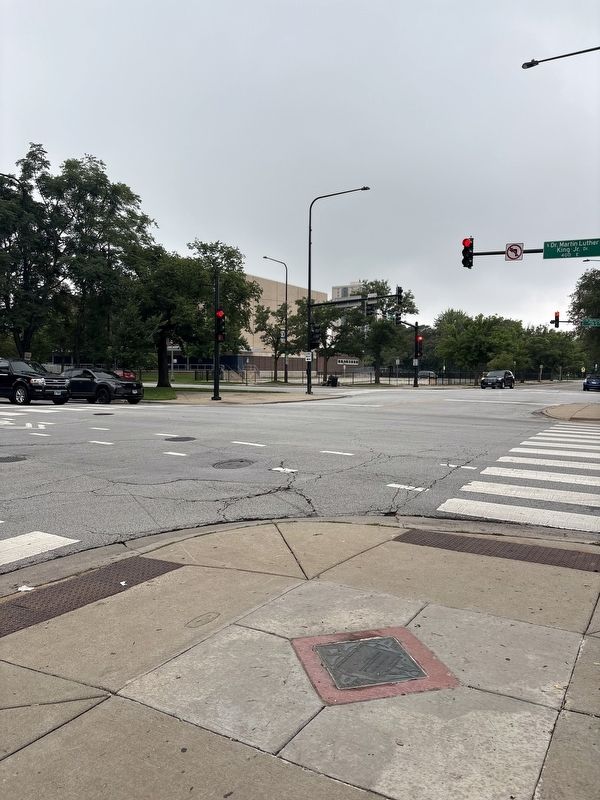 The Savoy Big Five Marker at the intersection of 29th and King Drive image. Click for full size.
