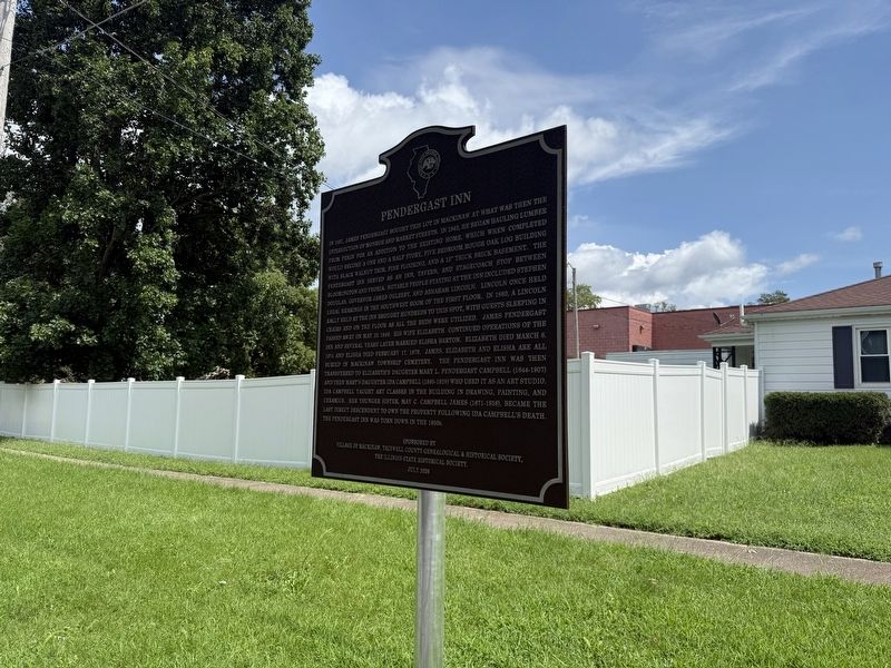 Pendergast Inn Marker Right View image. Click for full size.