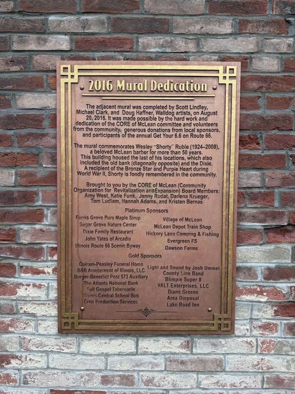 2016 Mural Dedication Marker. Click for full size. 2016 Mural Dedication Marker image. Click for full size.