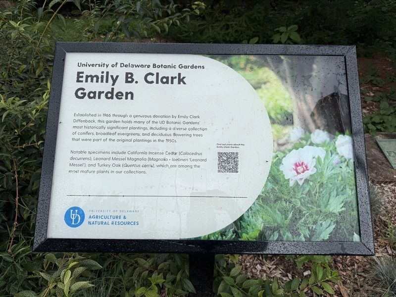 Emily B. Clark Garden Marker. Click for full size. Emily B. Clark Garden Marker image. Click for full size.