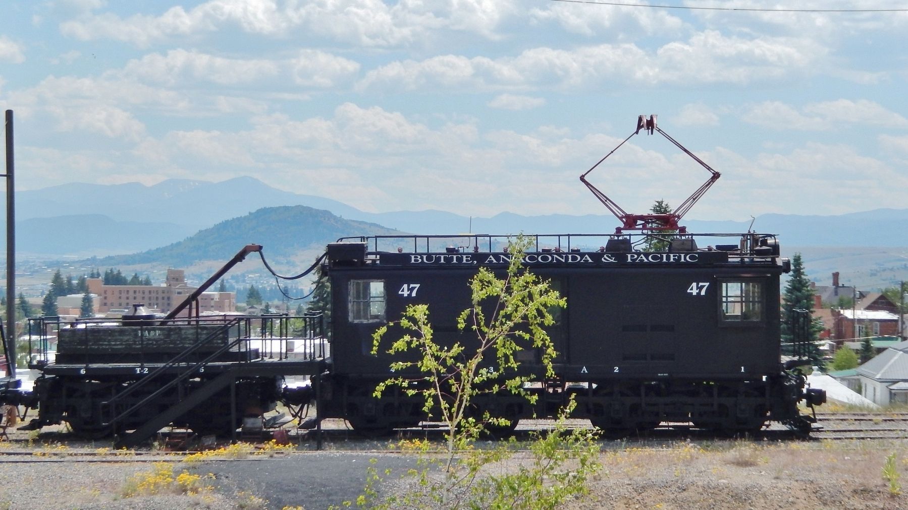 Butte, Anaconda & Pacific Railway Engine #47 and �the calf� image. Click for full size.