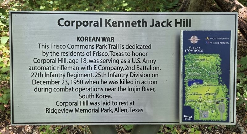 Corporal Kenneth Jack Hill Marker. Click for full size. Corporal Kenneth Jack Hill Marker image. Click for full size.