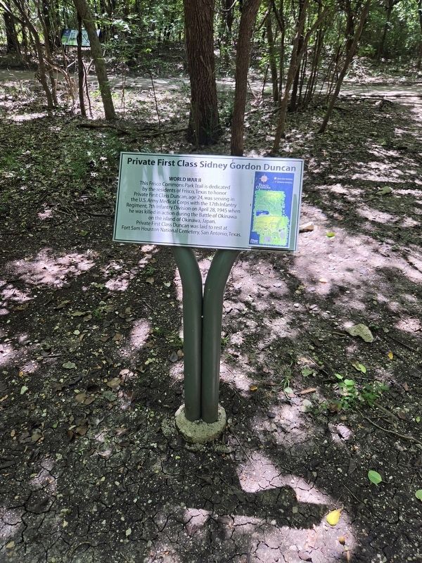 Private First Class Sidney Gordon Duncan Marker. Click for full size. Private First Class Sidney Gordon Duncan Marker image. Click for full size.