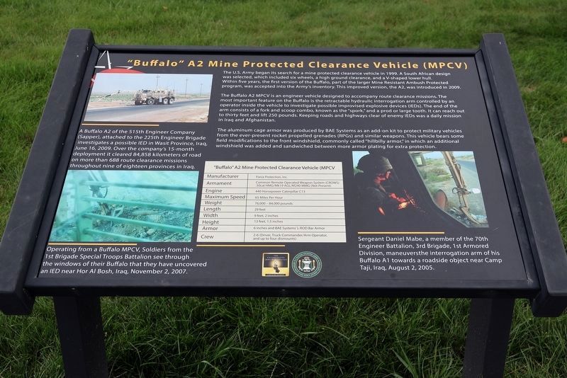 �Buffalo� A2 Mine Protected Clearance Vehicle (MPCV) wayside image. Click for full size.