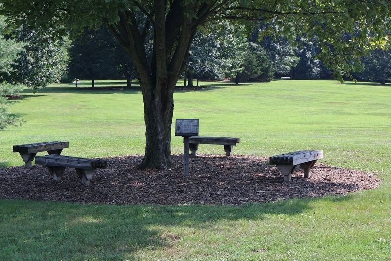 West Windsor Township Liberty Tree Benches and Marker image. Click for full size.