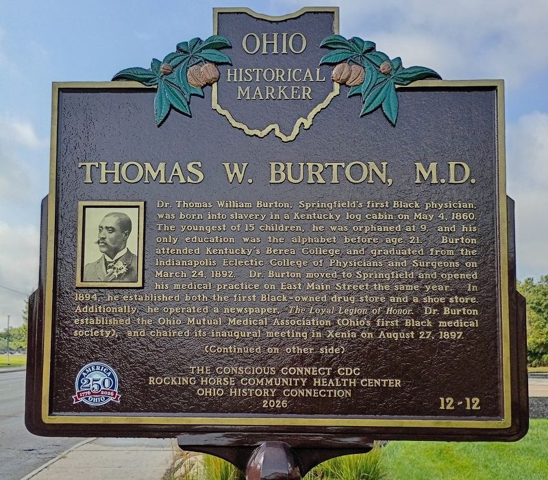 Thomas W. Burton, M.D. Marker. Click for full size. Thomas W. Burton, M.D. Marker image. Click for full size.