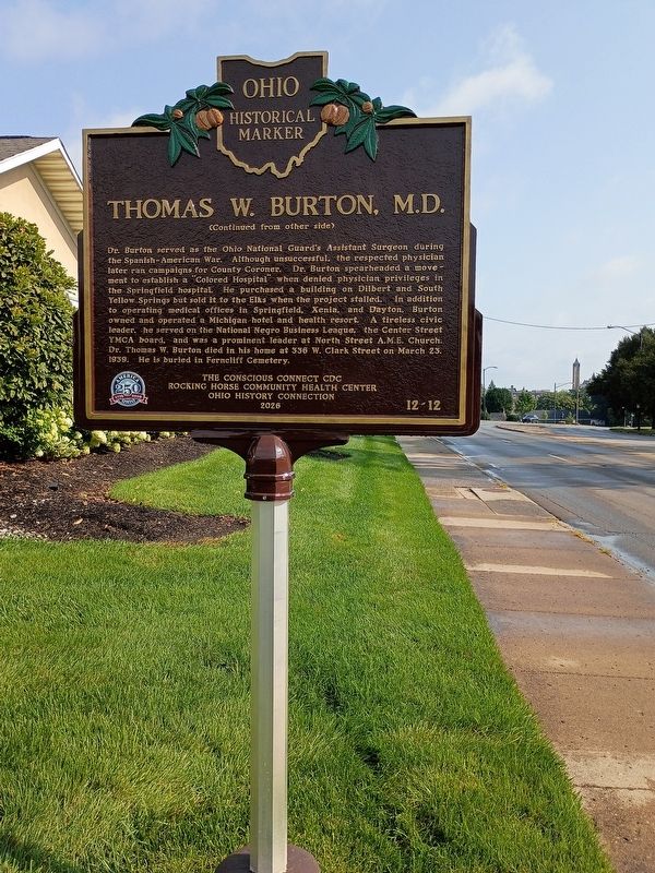 Thomas W. Burton, M.D. Marker. Click for full size. Thomas W. Burton, M.D. Marker image. Click for full size.