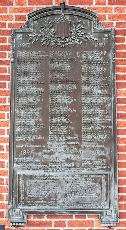 Fulton County World War I and Spanish-American War Memorial Honor Rolls image. Click for full size.