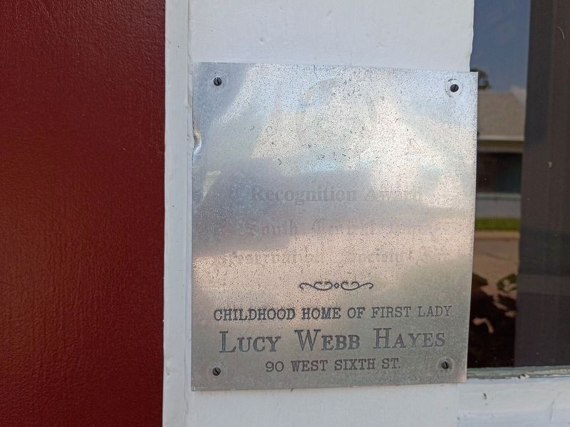 Birthplace of Lucy Ware Webb Hayes / Lucy Webb Hayes, 1831 - 1889 Marker. Click for full size. Birthplace of Lucy Ware Webb Hayes / Lucy Webb Hayes, 1831 - 1889 Marker image. Click for full size.