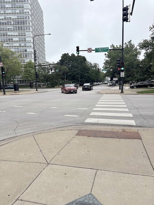 Louis "Satchmo" Armstrong / Lil Hardin-Armstrong Marker at the corner of King Drive and 29th image. Click for full size.