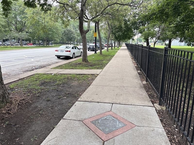 Charles Sumner Duke Marker on the west side of King Drive image. Click for full size.