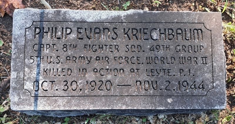 Philip Evans Kriechbaum Marker. Click for full size. Philip Evans Kriechbaum Marker image. Click for full size.